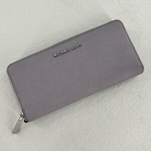 Michael Kors Lavender Saffiano Zip-Around Wallet